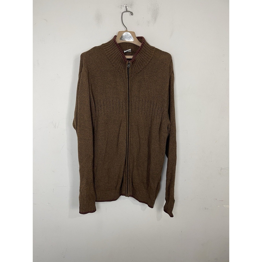 Columbia Mens Cardigan XL Brown Rustic Camping Heavyweight Cotton Outdoor Grunge